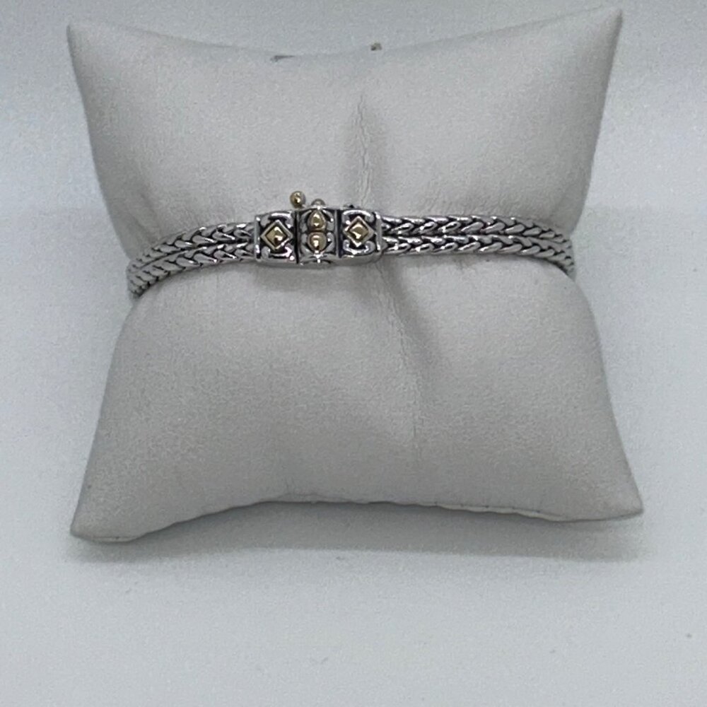 John Medeiros 2-Strand Bracelet Rhodium-Plated Bracelet Champagne Crystal - Picture 5 of 15
